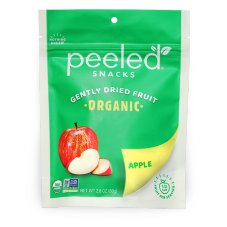 PEELED SNACKS Organic Dried Apple 2.8oz, PK12 10185889000666